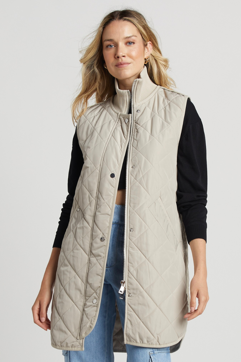 Adroit, Destiny Quilted Long Vest