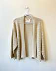 Not Shy, Nena Knit Cardigan- Ecru/Lurex