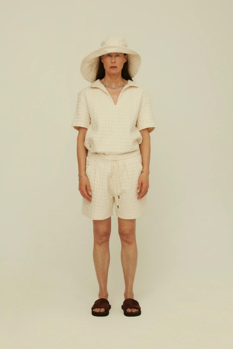 OAS, Ecru Irregular Brim Canvas Hat