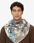 Inoui Editions, Four Seasons Square 130 Scarf-Blue