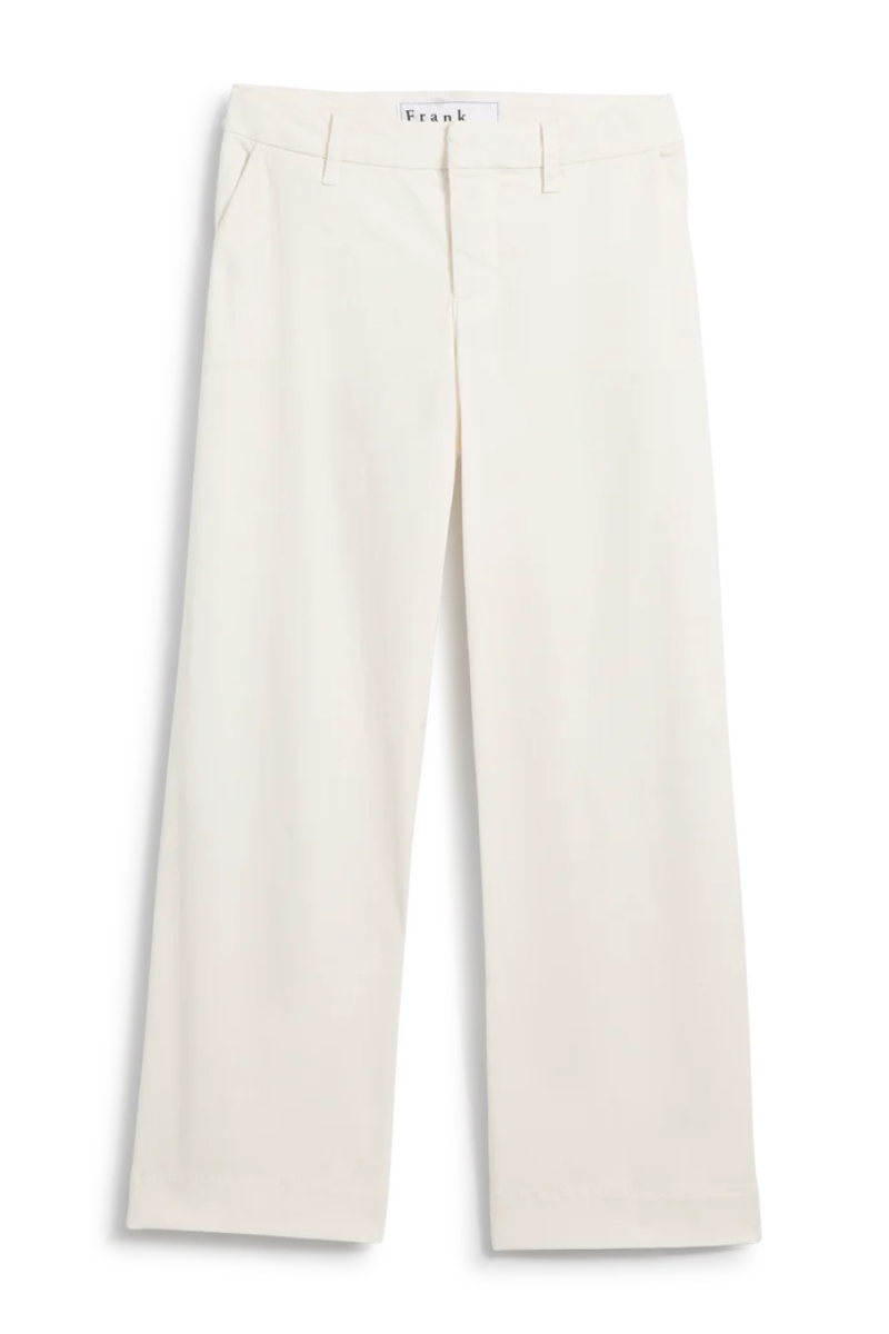 Frank & Eileen, Westport Italian Wide Leg Chino-Chalk