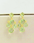 Antila Earring Gold Plated - Green Quartz