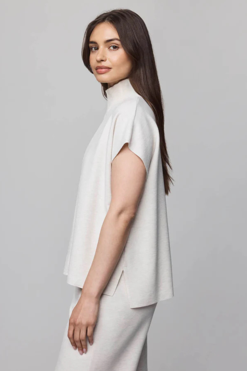 Splendid, Winslow Mock neck Pullover-Pale Oak Heather