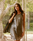 Velvet Katherine, DS Sequin Dress- Gunmetal