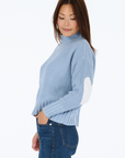 Kerri Rosenthal, Marlow Imperfect Heart Sweater- Steel blue