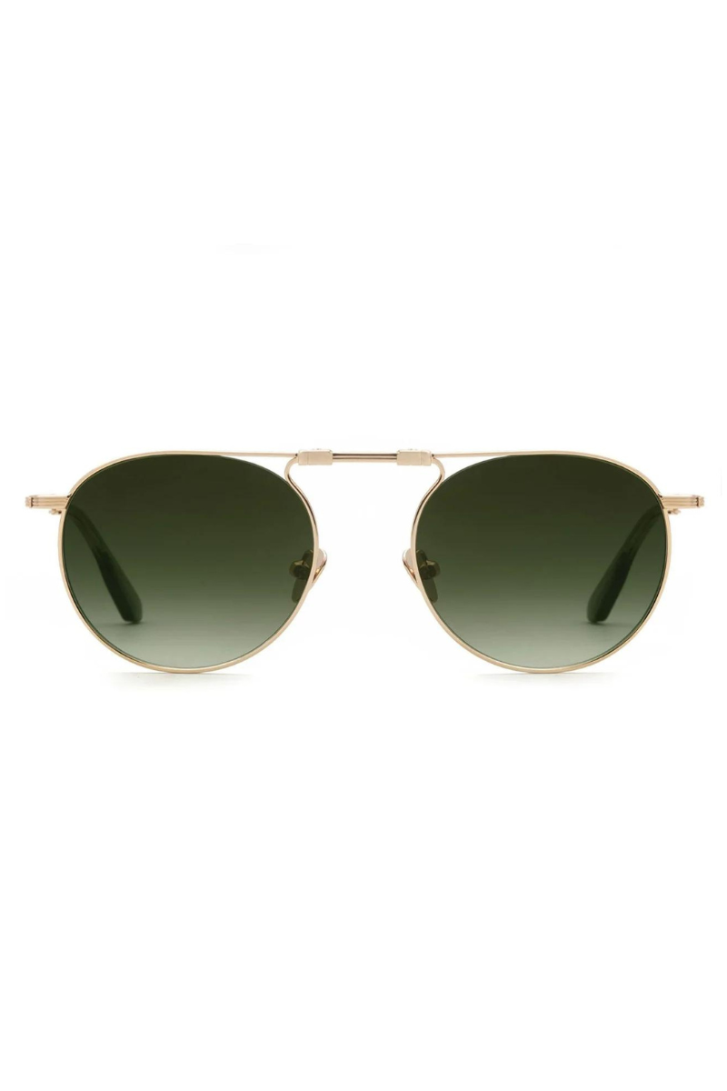 Krewe, Rampart Fold Sunglasses- 12K + Green Tea