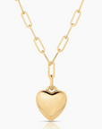 Thatch, Aurelie Puffy Heart Link Necklace