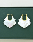 Catalina Earring Gold Plated - Mother of Pearl