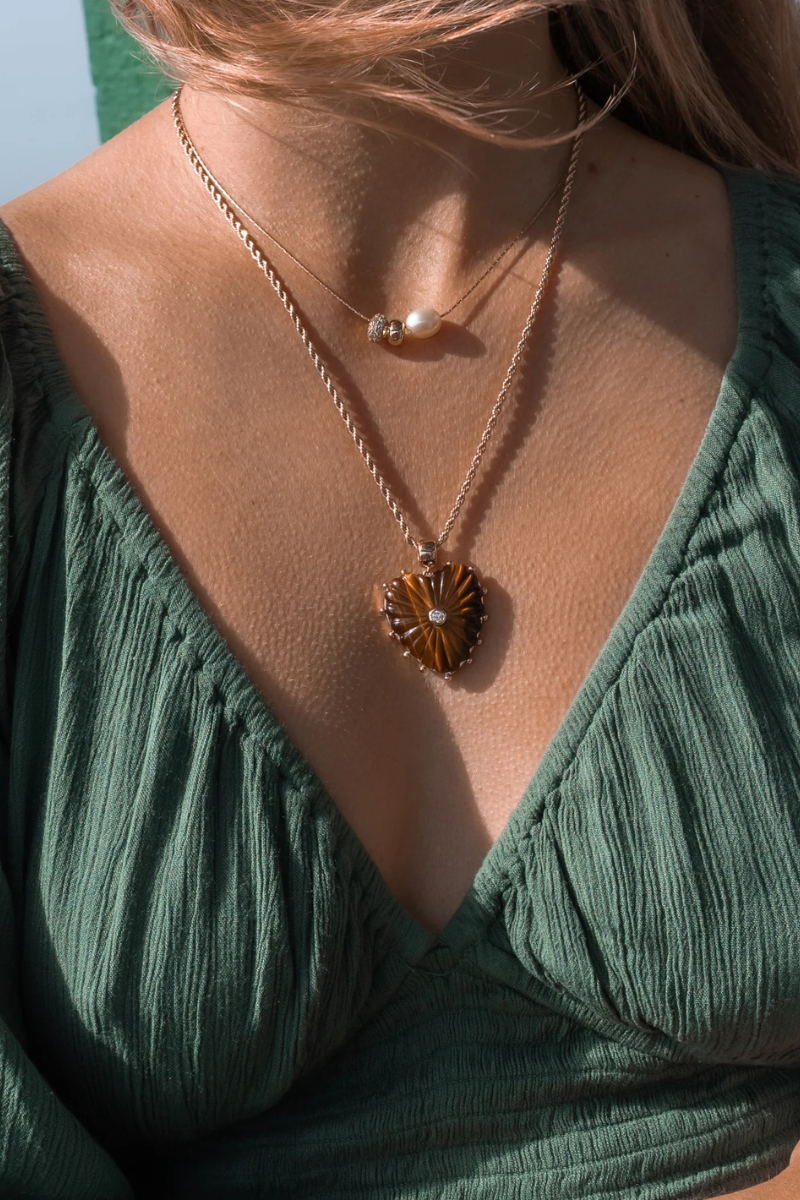 Thatch, Isla Gold Bead Necklace