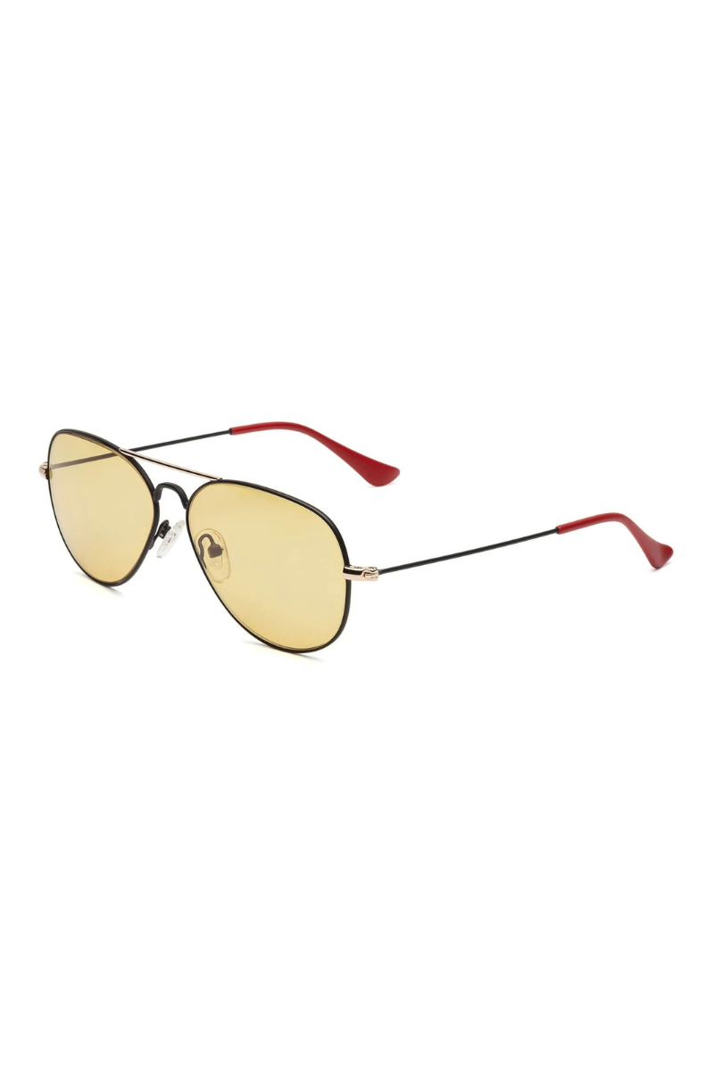 Caddis, Mabuhay Tinted Readers - Matte Black/Matte Gold with 50% Amber Lens