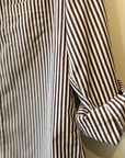 Frank & Eileen, Barry Tailored Button Up Shirt-Brown Stripe