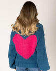 Lyla+Luxe, Lillian Hand Knit Heart Cardigan