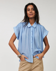 Lollys Laundry, BadaILL Short Sleeve Shirt- Blue