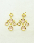 Antila Earring Gold Plated - Morganite