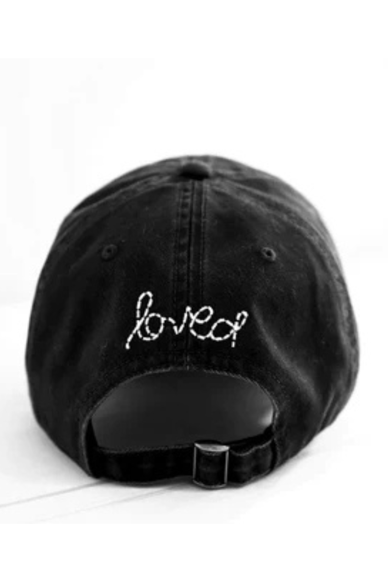 Kerri Rosenthal, Baseball Hat-Heart Patch White/Black