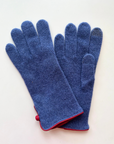 SantaCana, Wool & Cashmere Glove with Piping and Leather Button