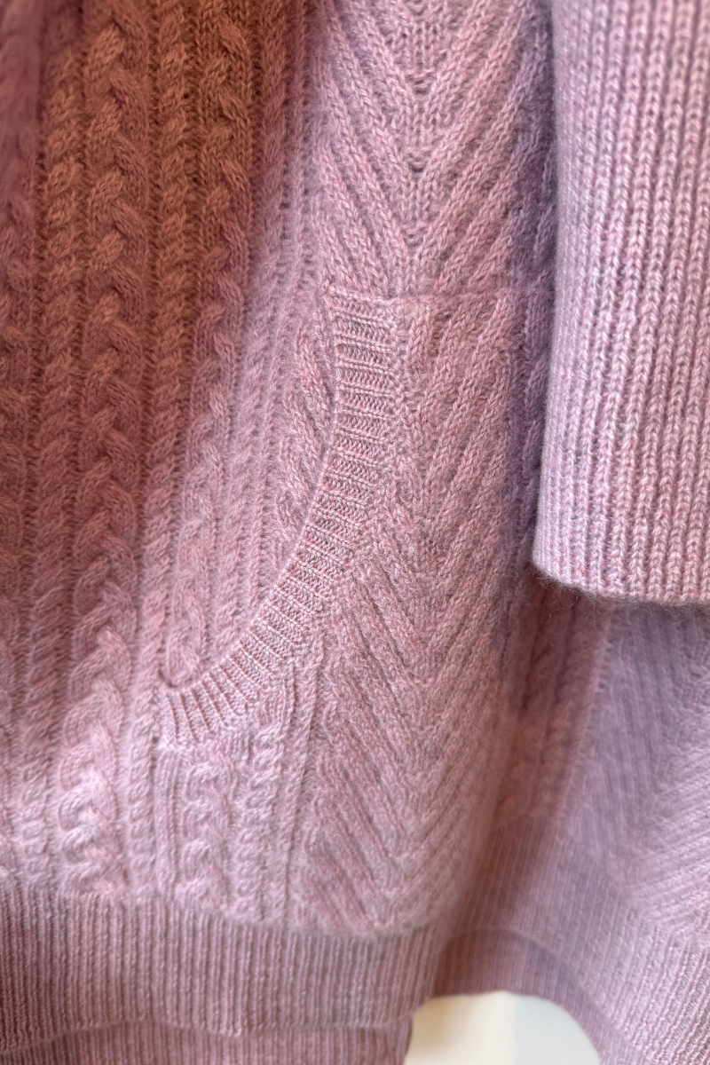 Cable Knit Hygge Sweater with Scarf (Limited FUN Colours)