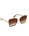 Krewe, Jolene Sunglasses -18K Titanium & Blonde Tortoise