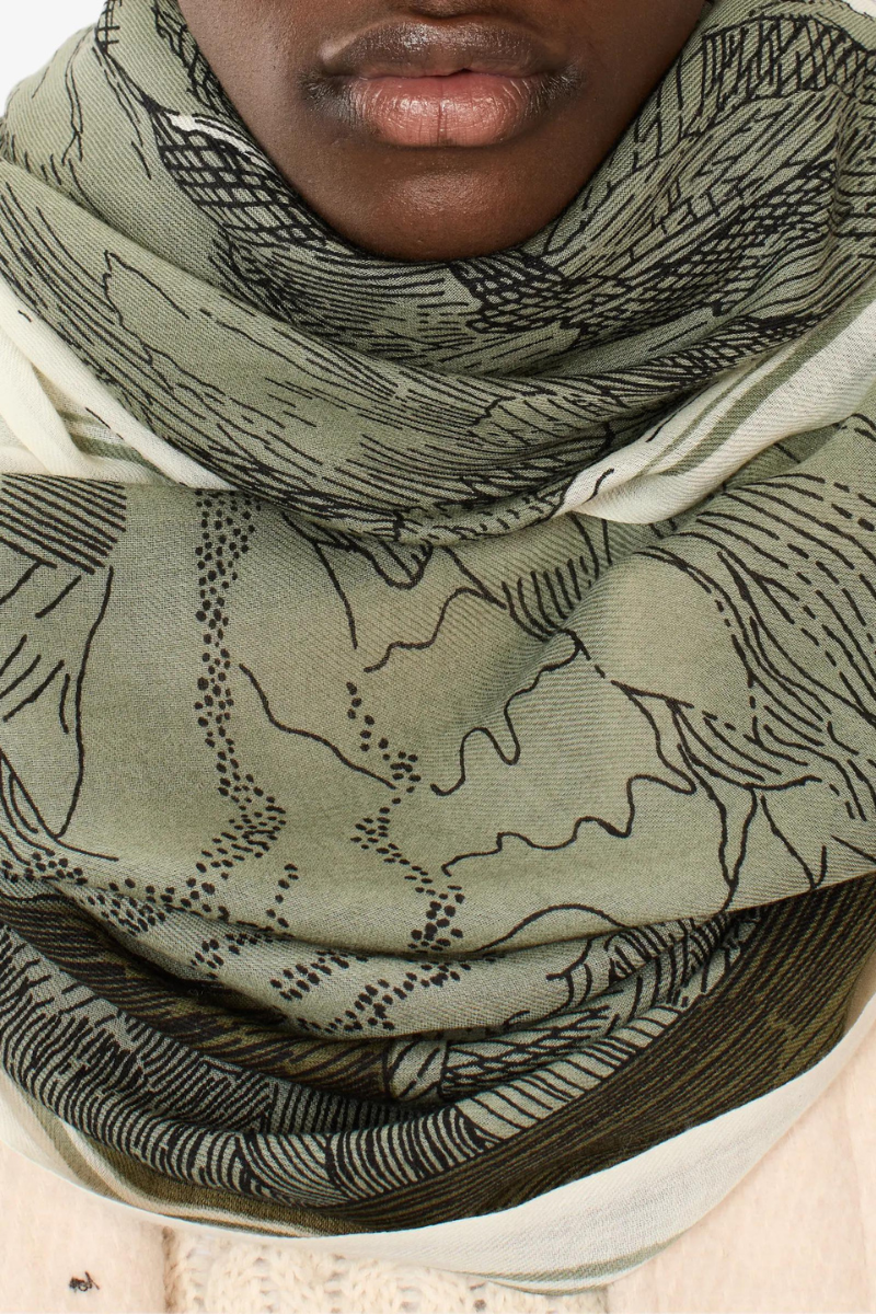 Inoui Editions, Montana 70 Scarf-Khaki