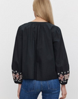 Velvet, Paola Flower Embroidery Top