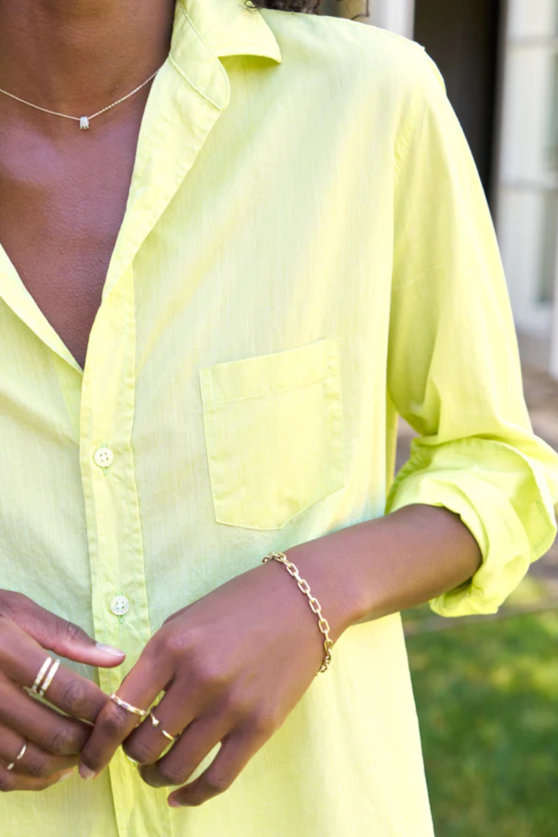 Frank & Eileen, Eileen Relaxed Button-Up Shirt - Chartreuse