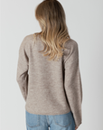 Lyla & Luxe, Aiden Daisy Crewneck Sweater with Embossed Flowers-Oat