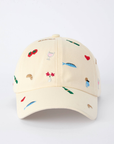 Cute Floral Heart Tomato Embroidered Baseball Cap