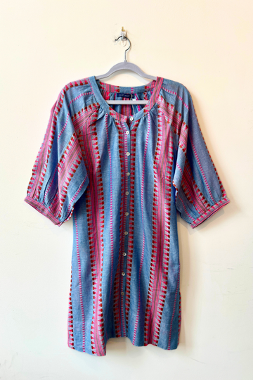 La Plage, Luna Dress-Woven Chambery Print