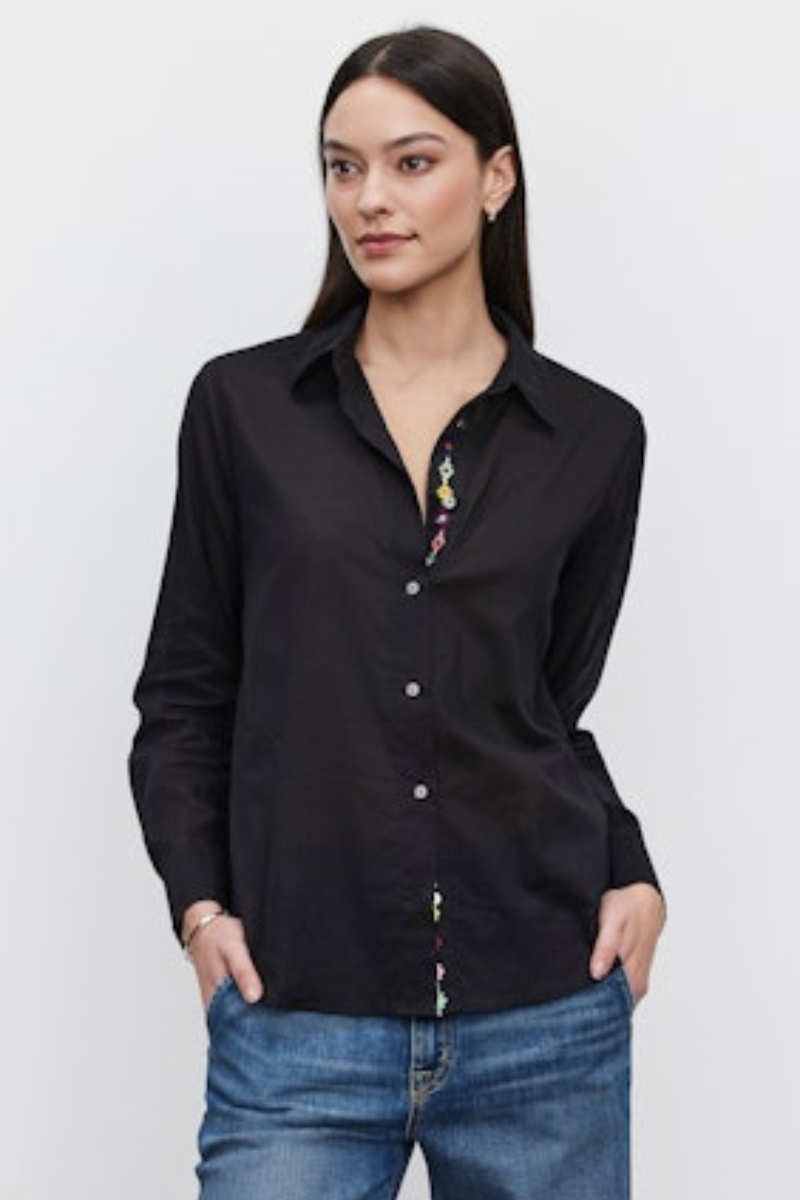 Velvet, Carissa Embroidered Shirt