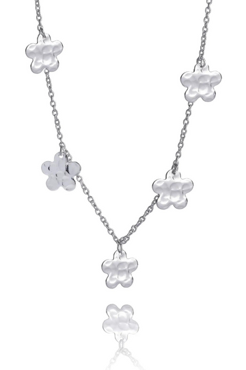 The Makery, Silver Daisy Chain Charm Necklace