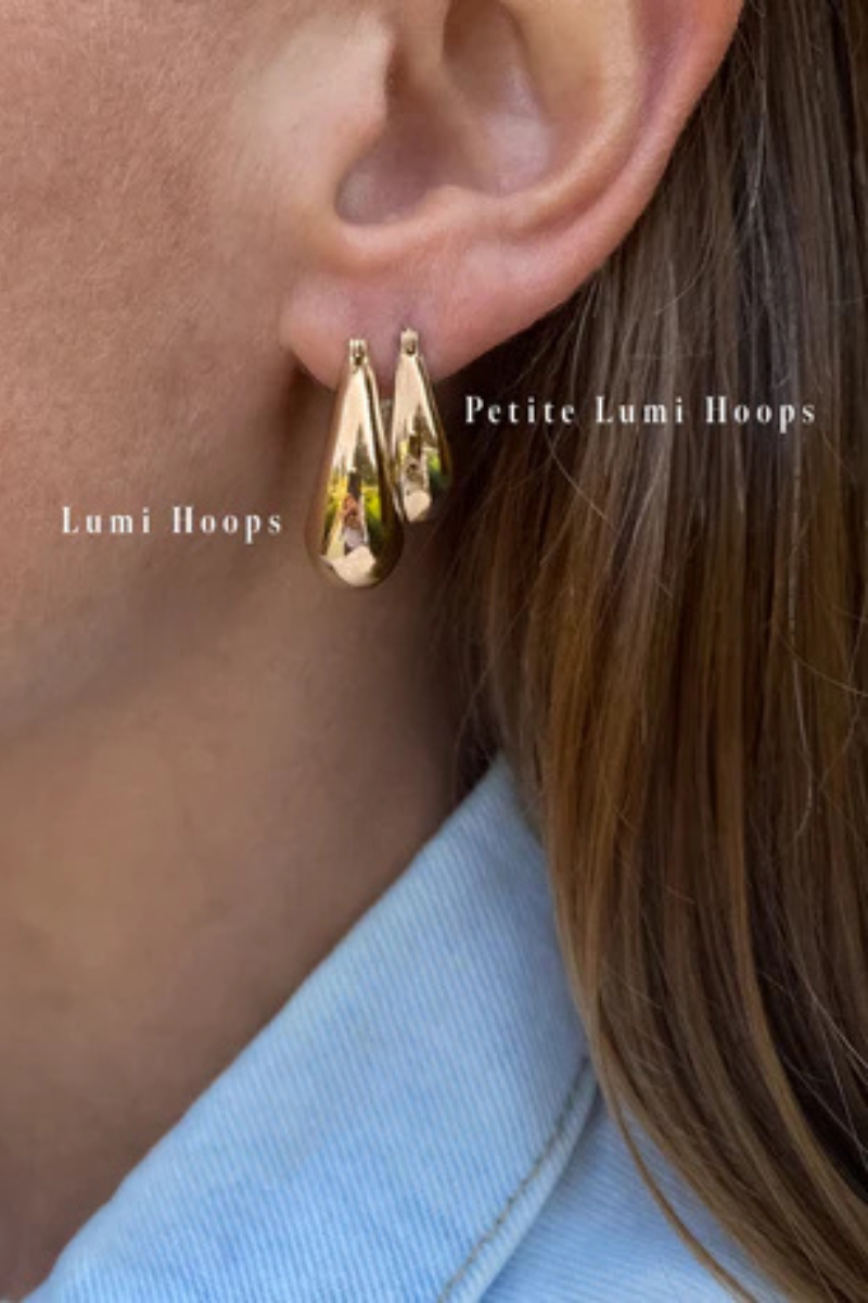 Thatch, Petite Lumi Hoop Earrings-14K Gold Plated