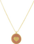 AB, Gold Chain with Enamel Pendant