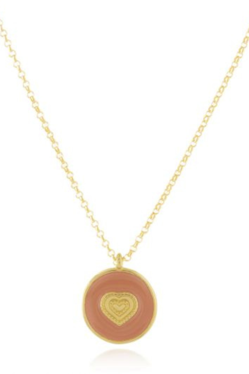 AB, Gold Chain with Enamel Pendant