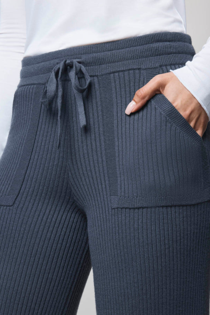 Splendid, Georgie Rib Pant-Ice Navy