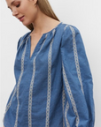 Velvet, Raylee Heather Jacquard Stripe Top