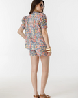 Lanhtropy, Athina Metalic Linen Shirt - Florece Print