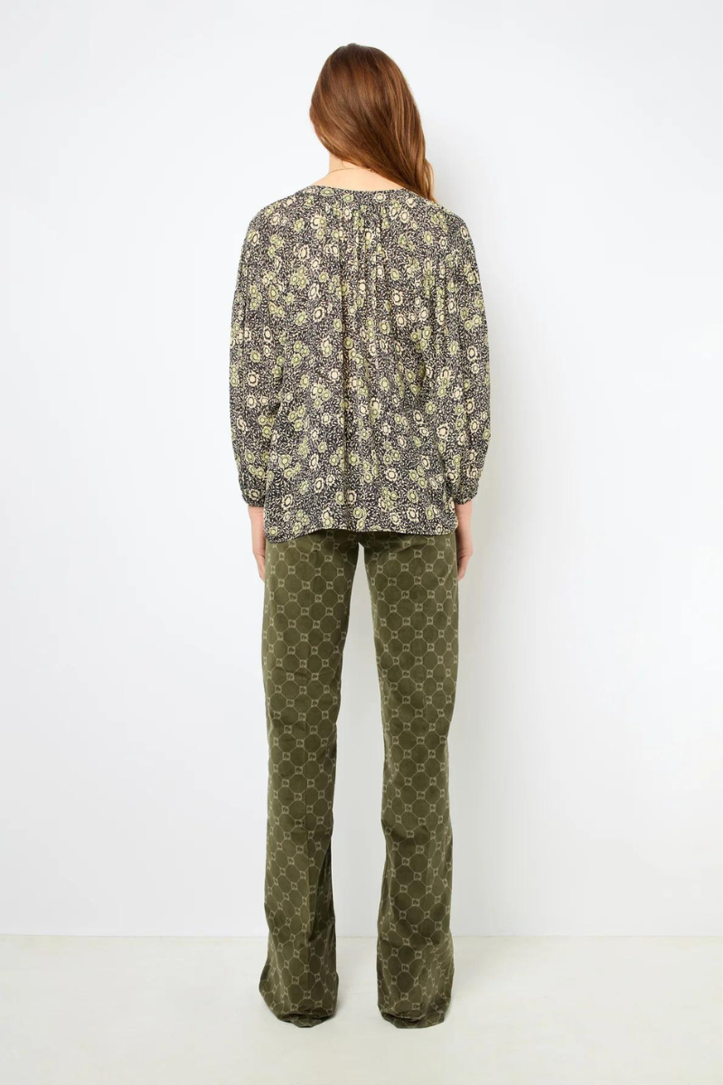 Gerard Darel - Adena Floral Blouse with Round Neck