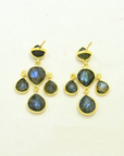 Antila Earring Gold Plated - Labradorite