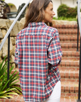 Frank & Eileen, Eileen Relaxed Flannel Button-Up- Red & Gray Plaid