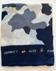 Citrus, Wool Scarf- Navy ,Grey