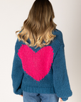 Lyla+Luxe, Lillian Hand Knit Heart Cardigan