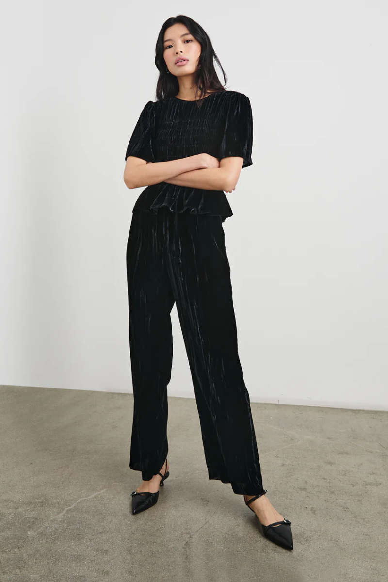 Rails, Rosie Short Sleeve Shirt-Black Velvet