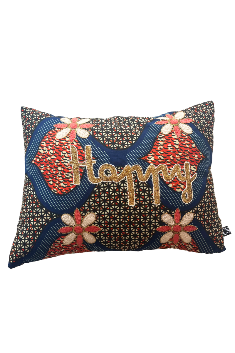 CSAO, Embroidered Pillow HAPPY