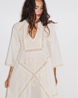 Stella Forest, Carla Long Dress- Ecru