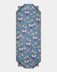 ÉPICE Paris, Butterflies & Flowers Scarf- Bluestone