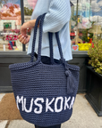 Muskoka woven Bag - Navy
