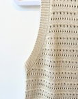 Not Shy, Neva Knit Dress- Ecru/Lurex