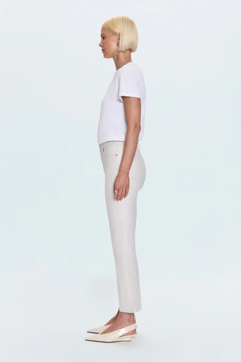 Pistola, Lennon High Rise Crop Boot Pant - Ivory Luster
