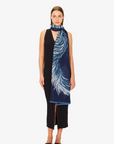 Inoui Editions, Etole 100 Cotton Freddy Scarf-Navy Blue