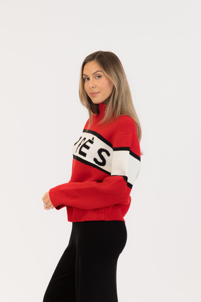 Lyla & Luxe, Benson Mockneck - Red